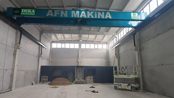 AFN Makina - Çift Kirişli Gezer Köprülü Vinç projesi
